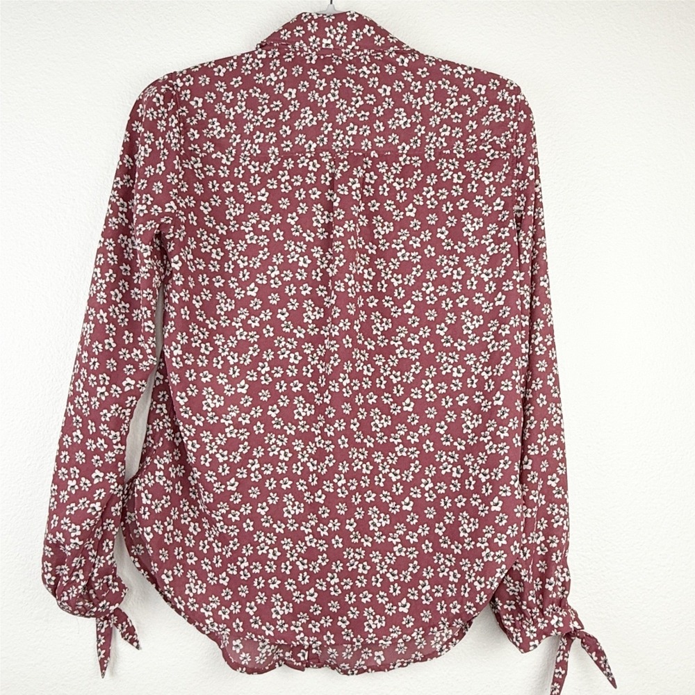 Abercrombie Fitch Womens Floral Print Long Sleeve Button Down Shirt XS - Picture 6 of 9